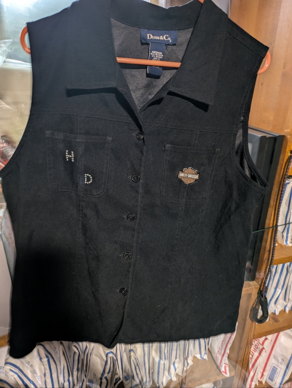 Black Vest Top